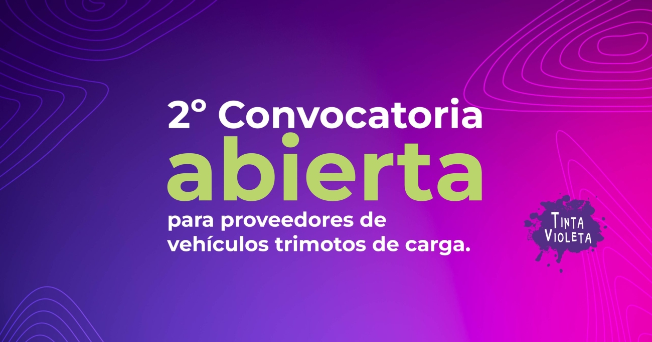 Tinta violeta abre convocatoria vehiculos trimotos