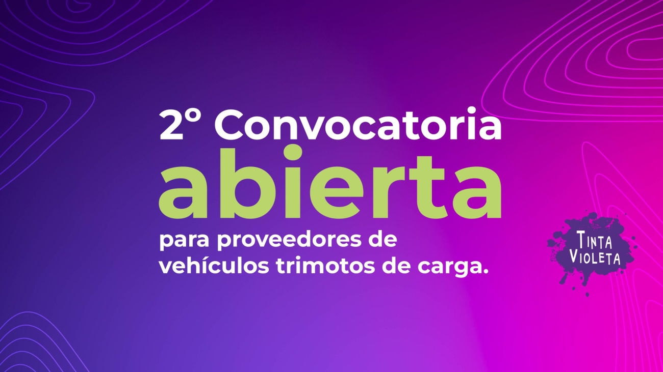 Tinta violeta abre convocatoria vehiculos trimotos