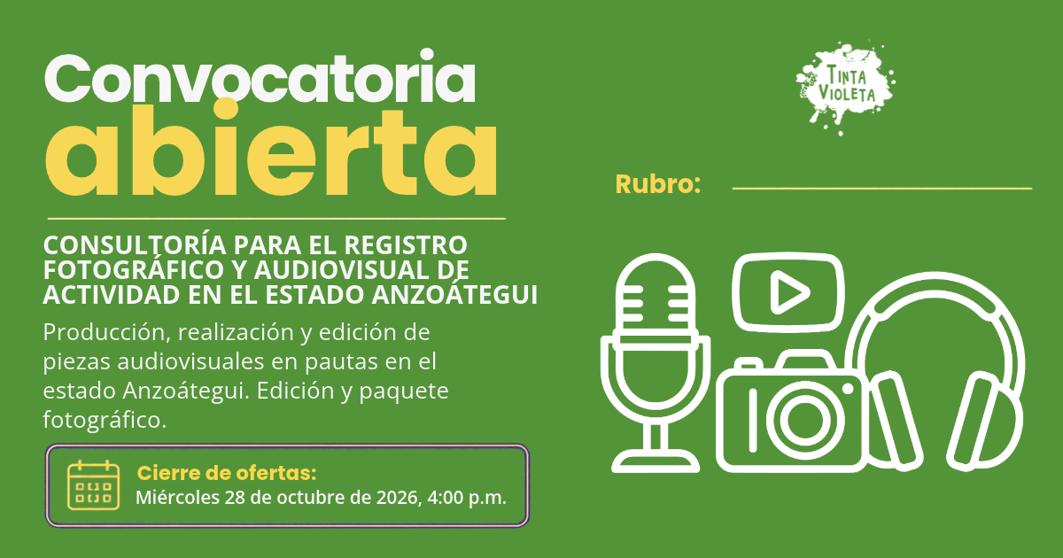 Consultoría registro fotográfico y audiovisual