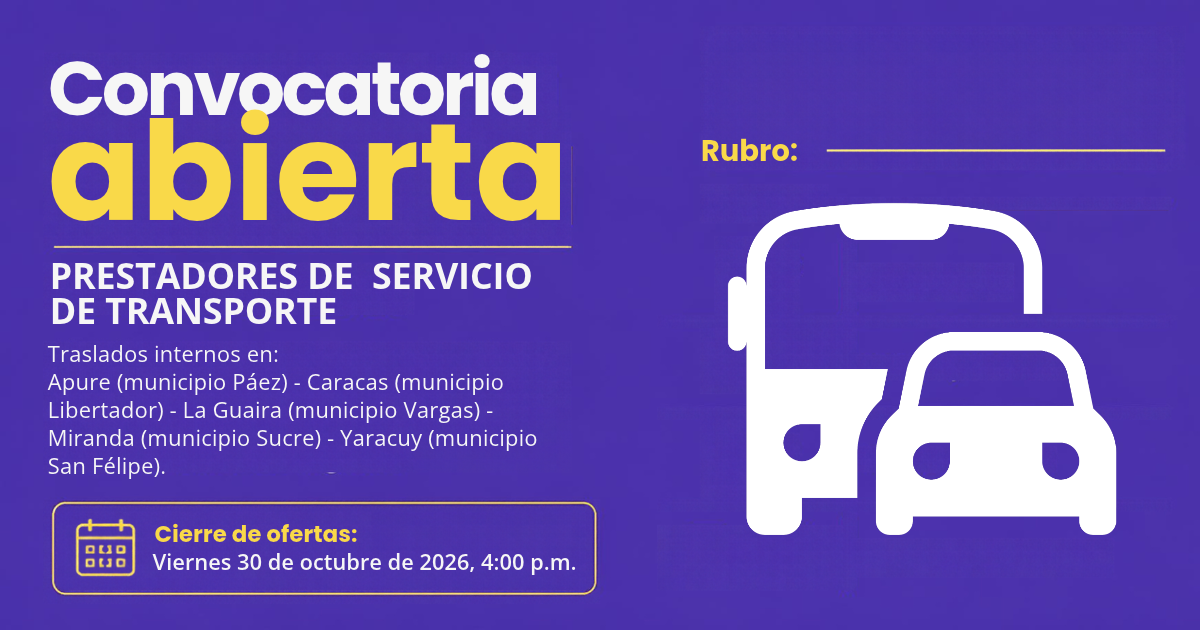 Convocatoria Transporte